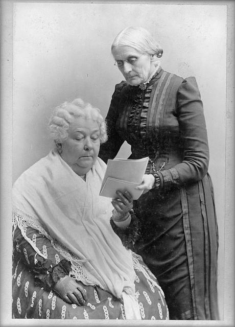 Elizabeth Cady Stanton and Susan B. Anthony some decades after they first met. c. 1880–1902. Library of Congress